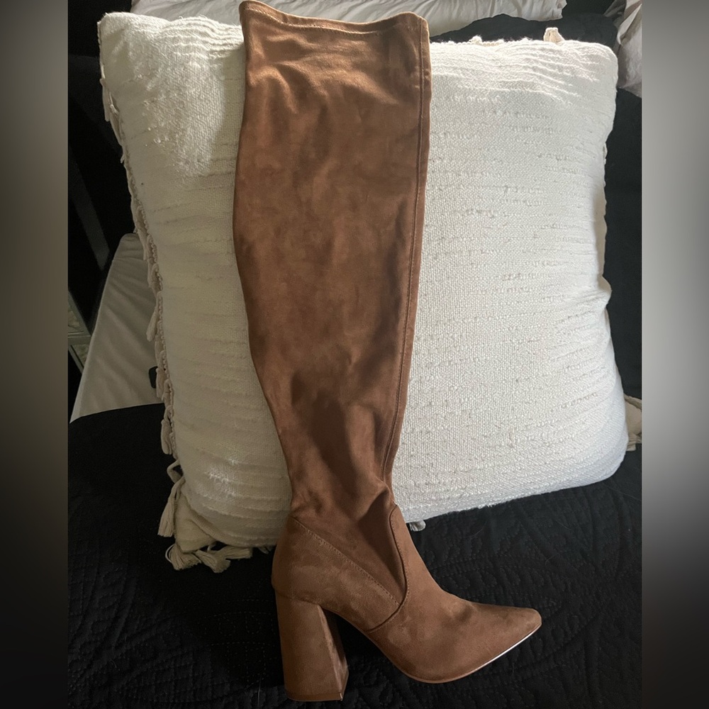 Steve Madden Tan Over the Knee Boots